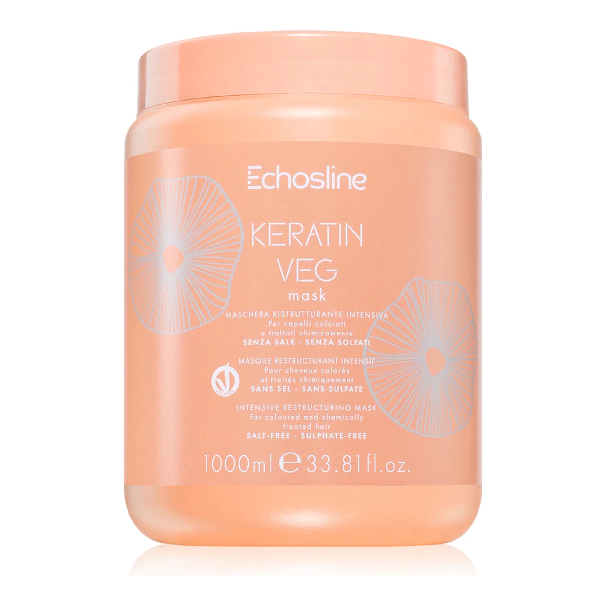 ECHOSLINE Mascarilla vegetal con queratina 1000 ml