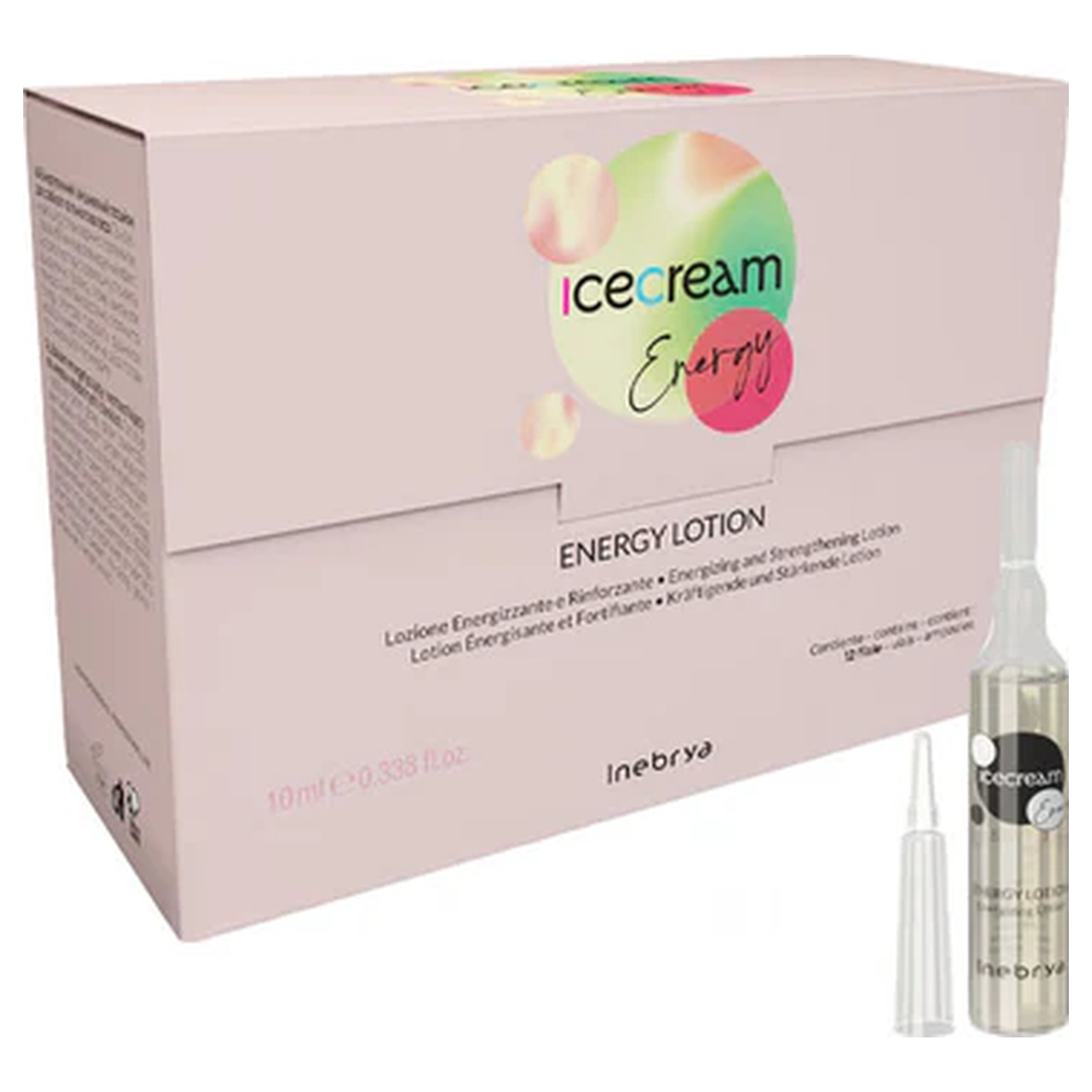 INEBRYA AMPOLLAS INEBRYA CON OLOR A HELADO, 12 x 10 ml.