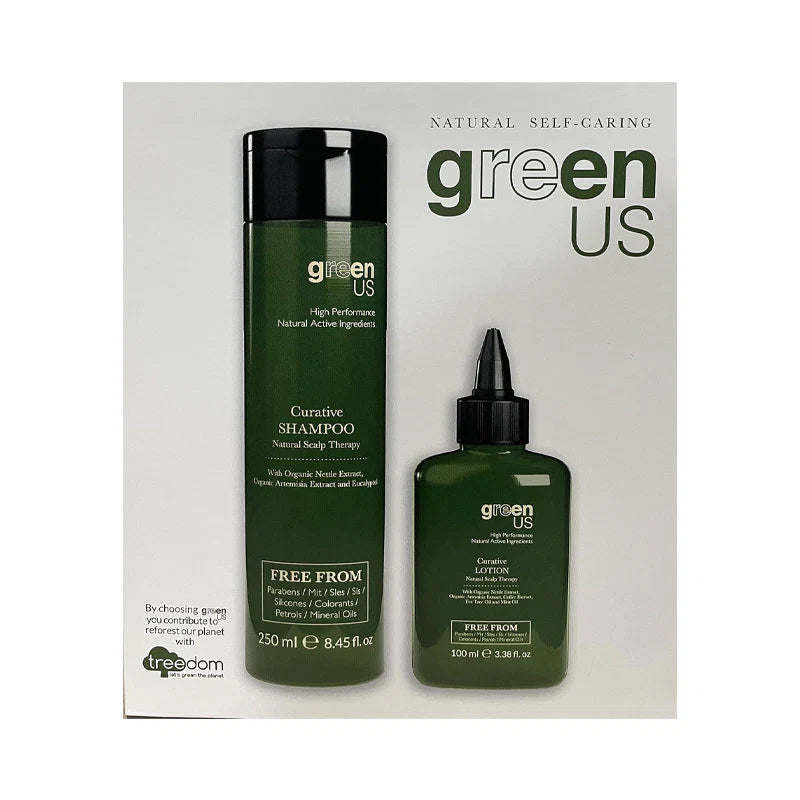 GENUS Set GENUS GreenUs Champú curativo 250 ml + Loción 100 ml